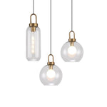 Aurelia Globe Pendant Light in Electroplated Metal and Glass