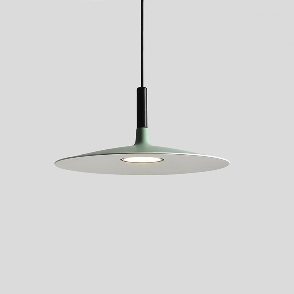 Nordic Flat Dish LED Pendant Light – Minimalist Ceiling Hanging Lamp