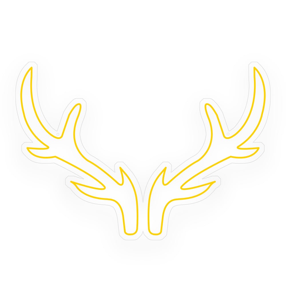 Modern LED Antler Neon Sign with Dimmer for Festive Interiors