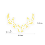 Modern LED Antler Neon Sign with Dimmer for Festive Interiors