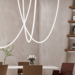 Linear LED Pendant Light – Minimalist Silicone Neon Ceiling Lamp