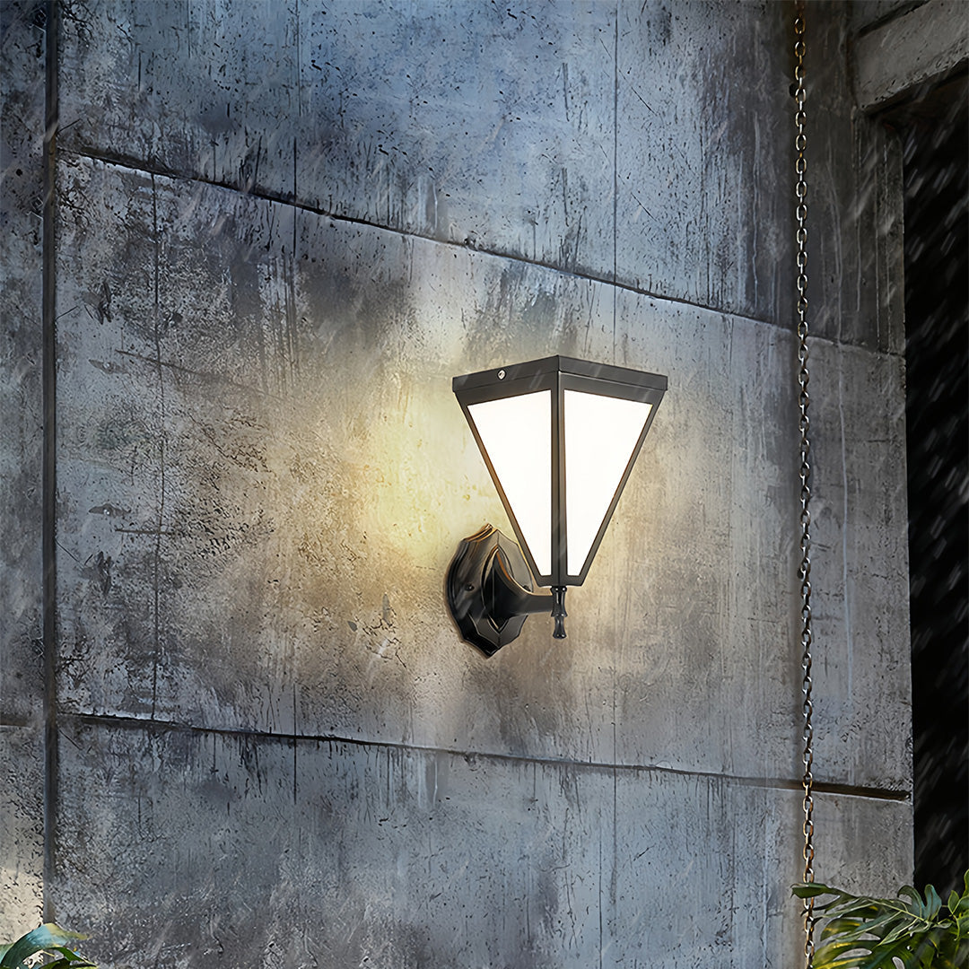 Aurelia Solar Wall Sconce – Modern Minimalist Outdoor Lighting