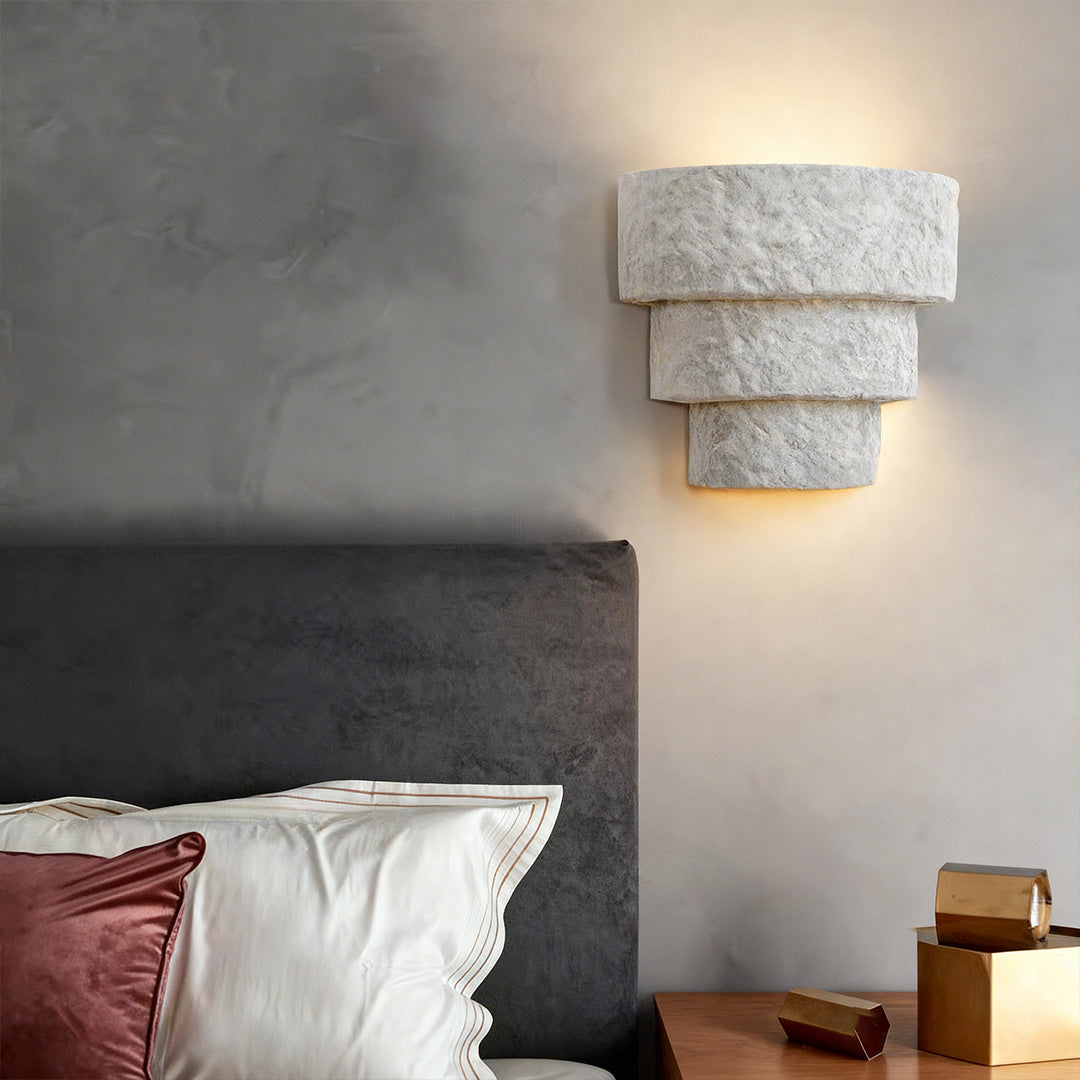 Cement Wall Sconce with Upward Light for Modern Interiors