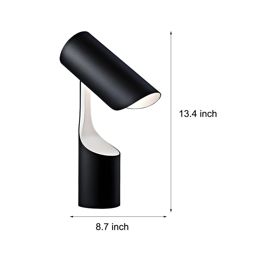Cylinder LED Desk Lamp in Matte Black for Modern Home Office