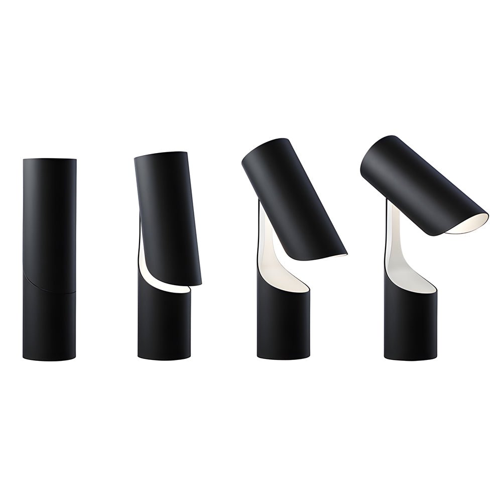 Cylinder LED Desk Lamp in Matte Black for Modern Home Office