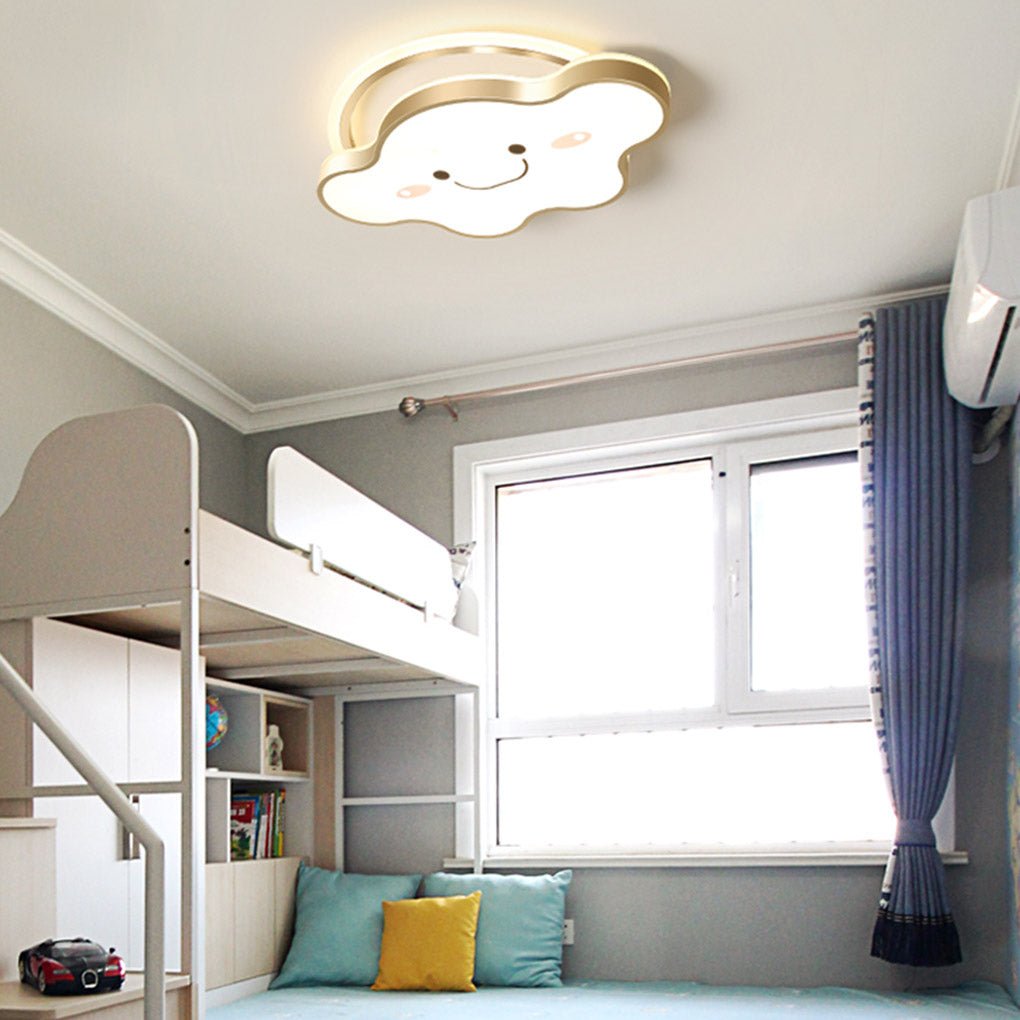 Nordic Cartoon Cloud Three Tone Light Led Dimmable Decorative Ceiling Lamp