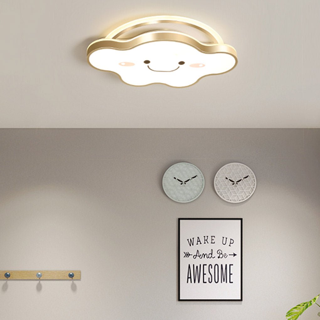 Nordic Cartoon Cloud Three Tone Light Led Dimmable Decorative Ceiling Lamp