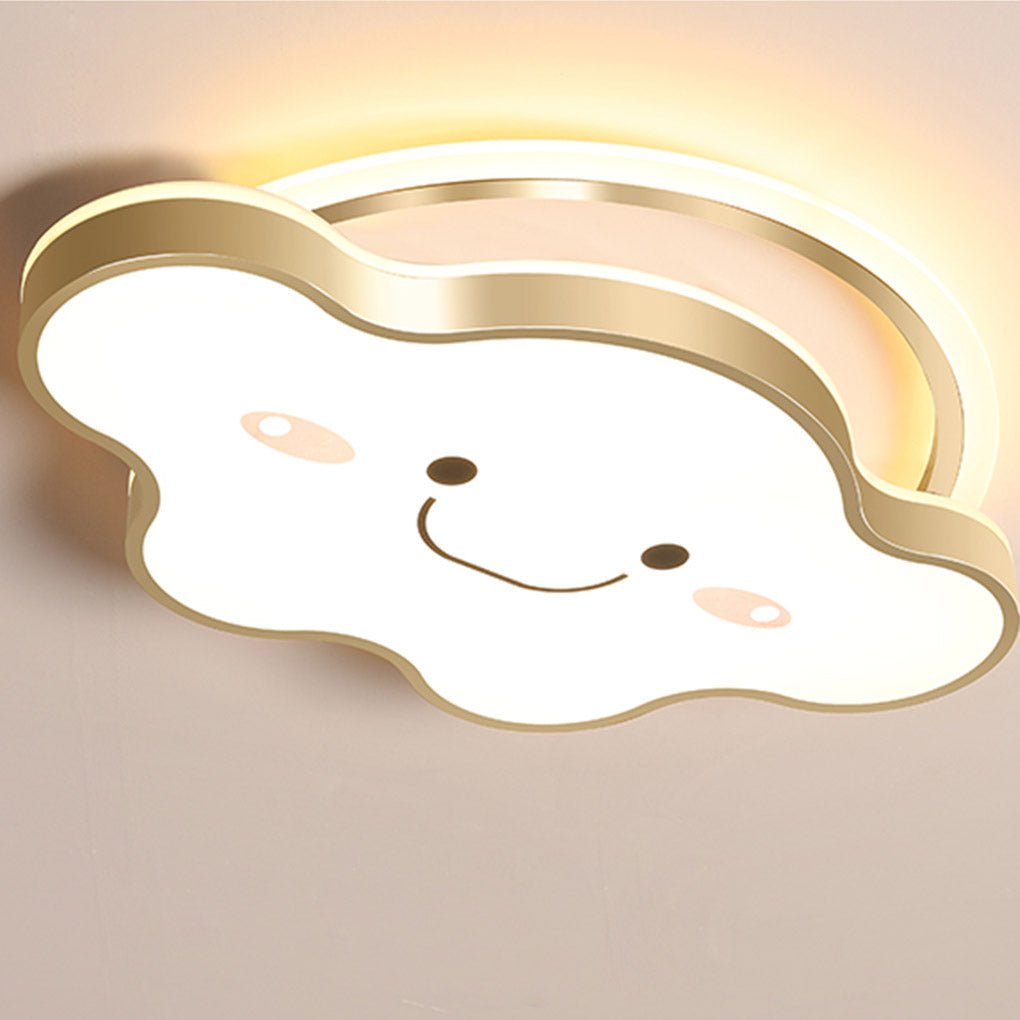 Nordic Cartoon Cloud Three Tone Light Led Dimmable Decorative Ceiling Lamp