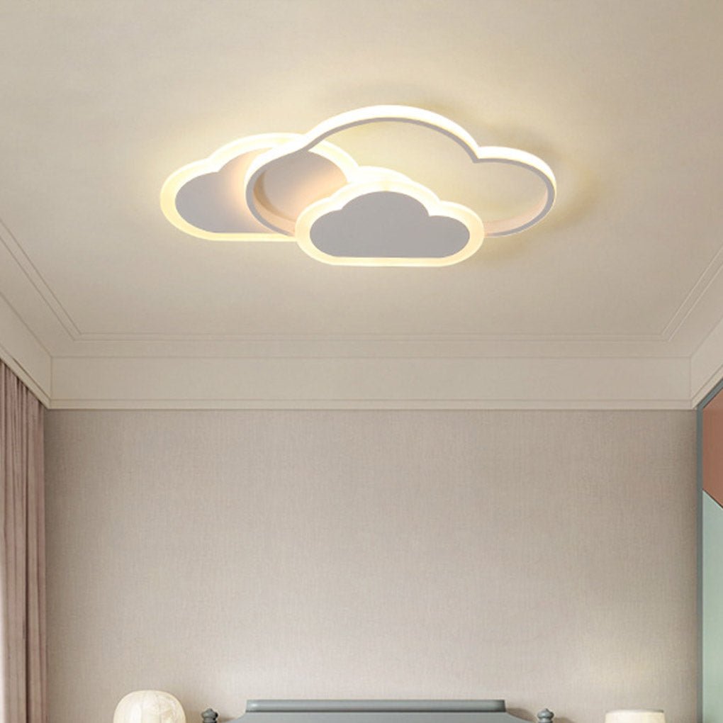 Arc Cloud LED Flush Mount Ceiling Light – Nordic Modern Dimmable