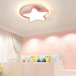 Nordic Creative Five Pointed Star Design Three Color Dimming Led Ceiling Lamp