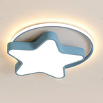 Nordic Creative Five Pointed Star Design Three Color Dimming Led Ceiling Lamp