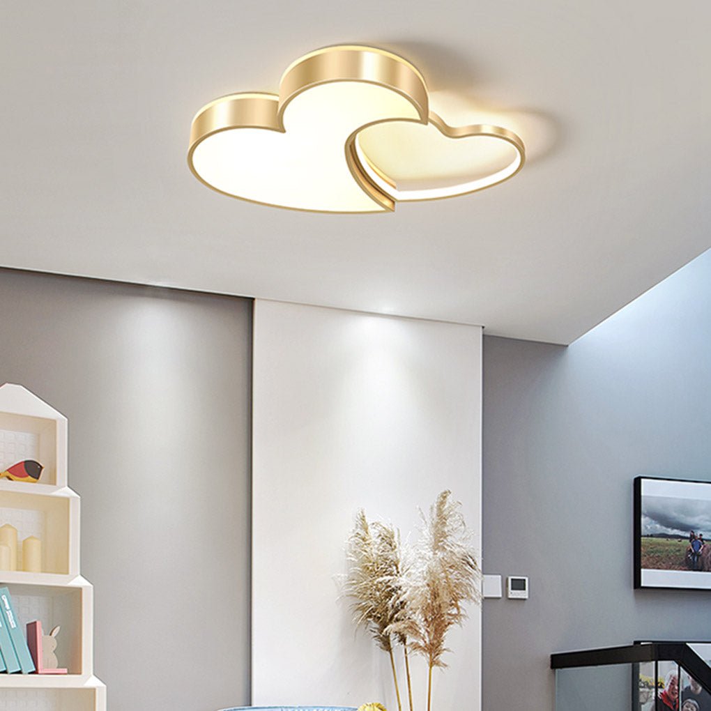 Nordic Creative Heart Shaped High Light Transmittance Led Dimmable Ceiling Lamps