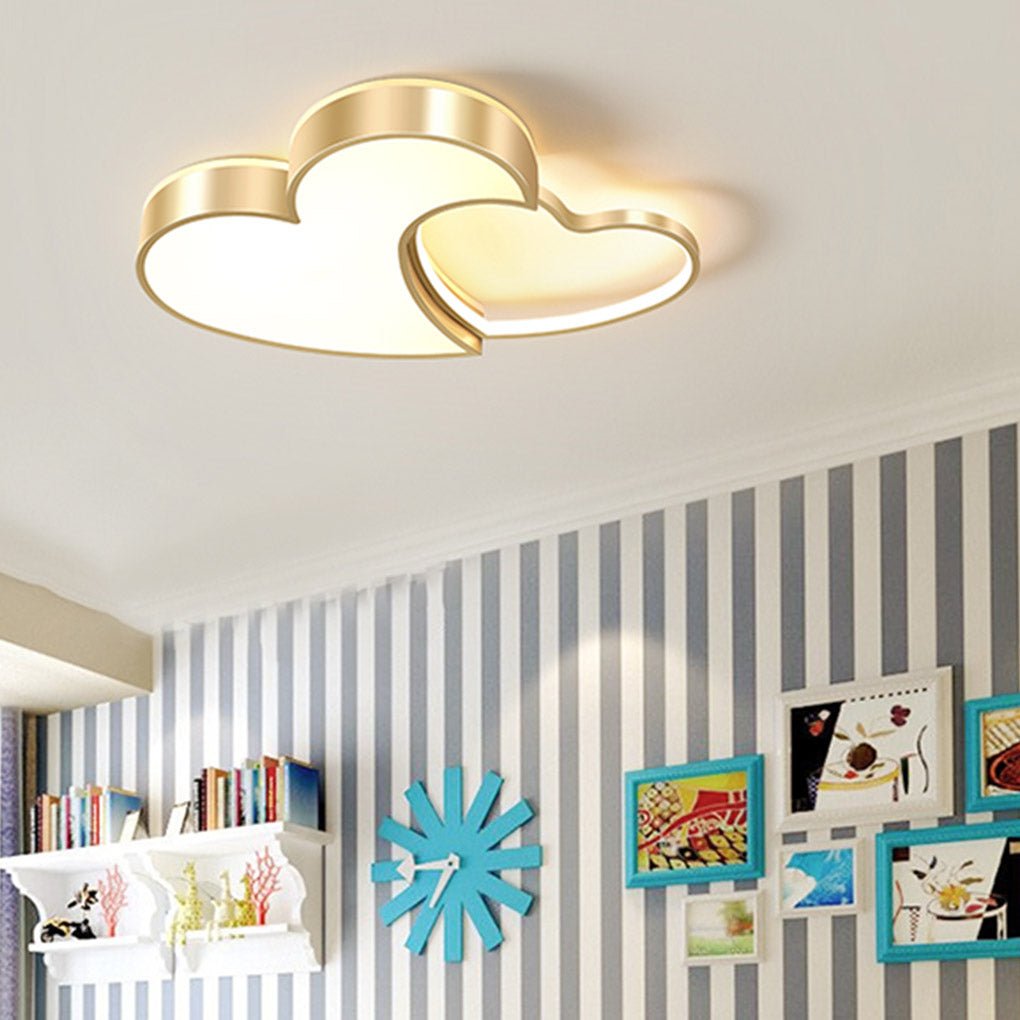 Nordic Creative Heart Shaped High Light Transmittance Led Dimmable Ceiling Lamps