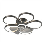 Nordic Flower Ceiling Fan Light Dimmable Led Flush Mount Ceiling Fan Lamp