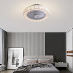 Nordic Hollow Minimalist Three Color Dimming Integrated Ceiling Fan Lamp