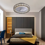 Nordic Hollow Minimalist Three Color Dimming Integrated Ceiling Fan Lamp