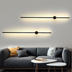 Linear LED Wall Sconce in Black or Gold – Ultra-Thin Nordic Design