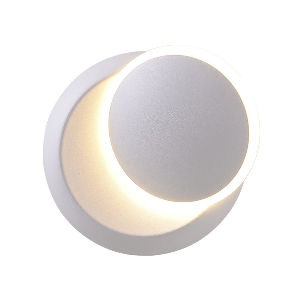 Nordic Minimalist Led Rotatable Round Wall Lights For Living Room Dining Room Cafe