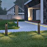 Minimalist Four-Post LED Bollard Light for Modern Landscapes