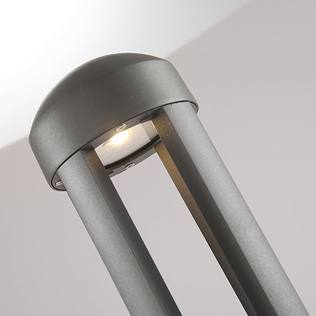 Minimalist Four-Post LED Bollard Light for Modern Landscapes