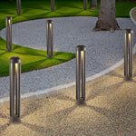 Minimalist Four-Post LED Bollard Light for Modern Landscapes