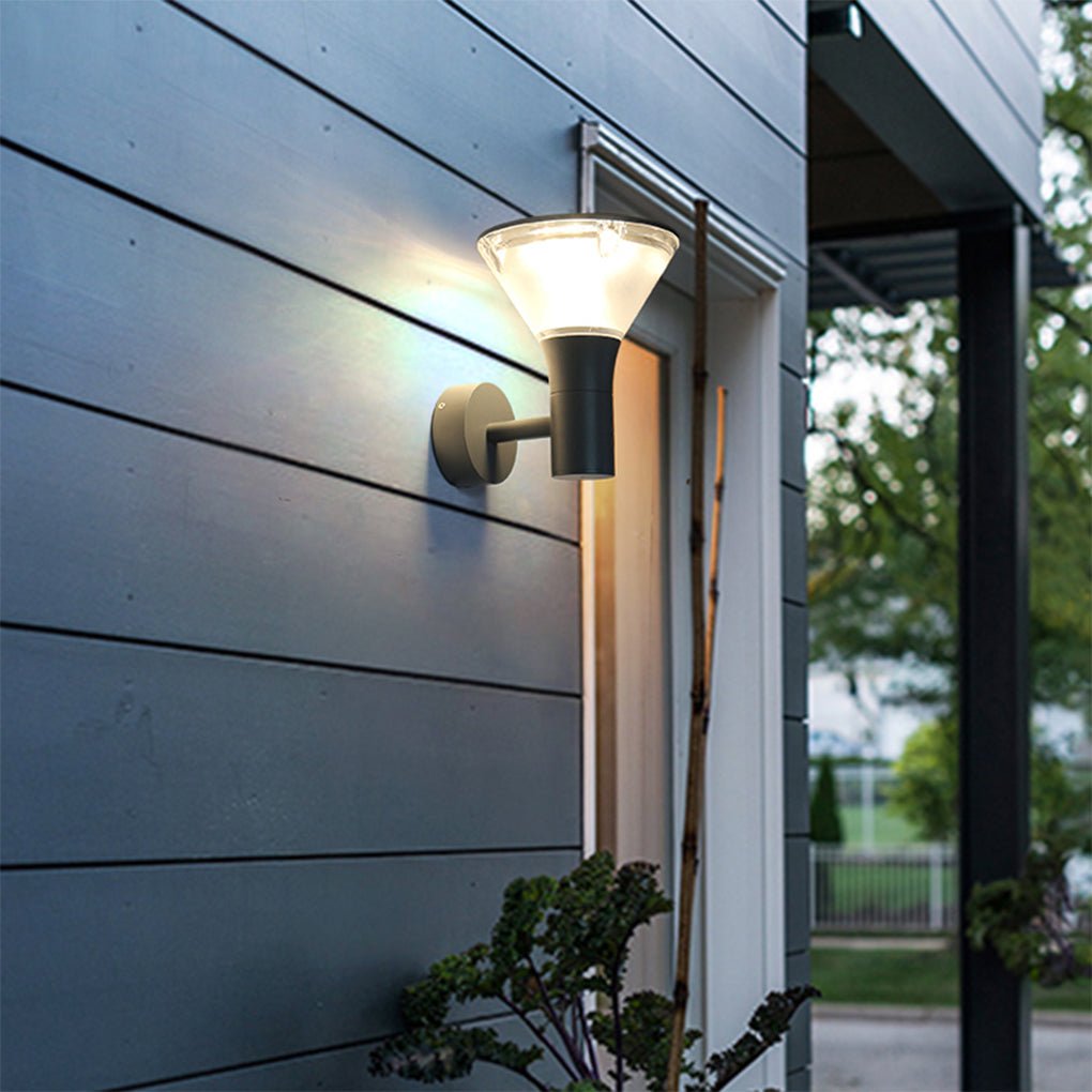 Nordic Round LED Outdoor Wall Sconce and Post Light in Die-Cast Aluminum