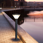 Nordic Round LED Outdoor Wall Sconce and Post Light in Die-Cast Aluminum