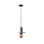 Cement and Mesh LED Pendant Light — Nordic Industrial Minimalist