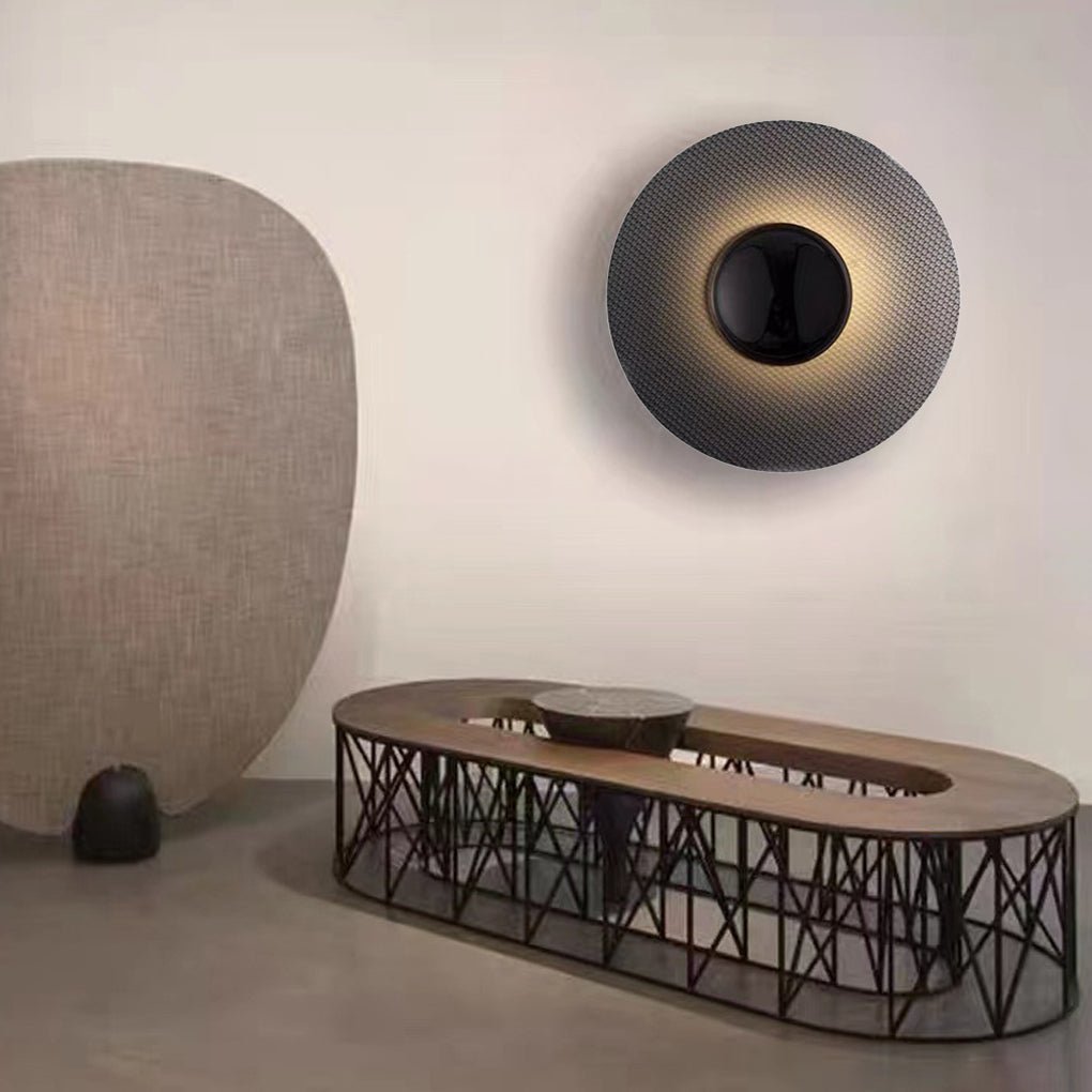 Nordic Minimalist Round Background Decorative Led Wall Lamp For Living Room Bedside
