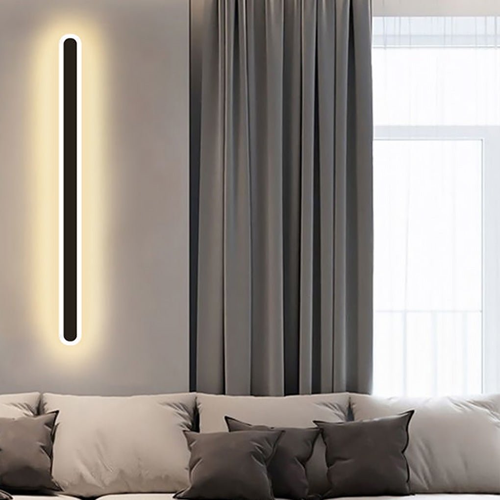 Linear LED Wall Sconce in Matte Black | Modern Minimalist Lighting