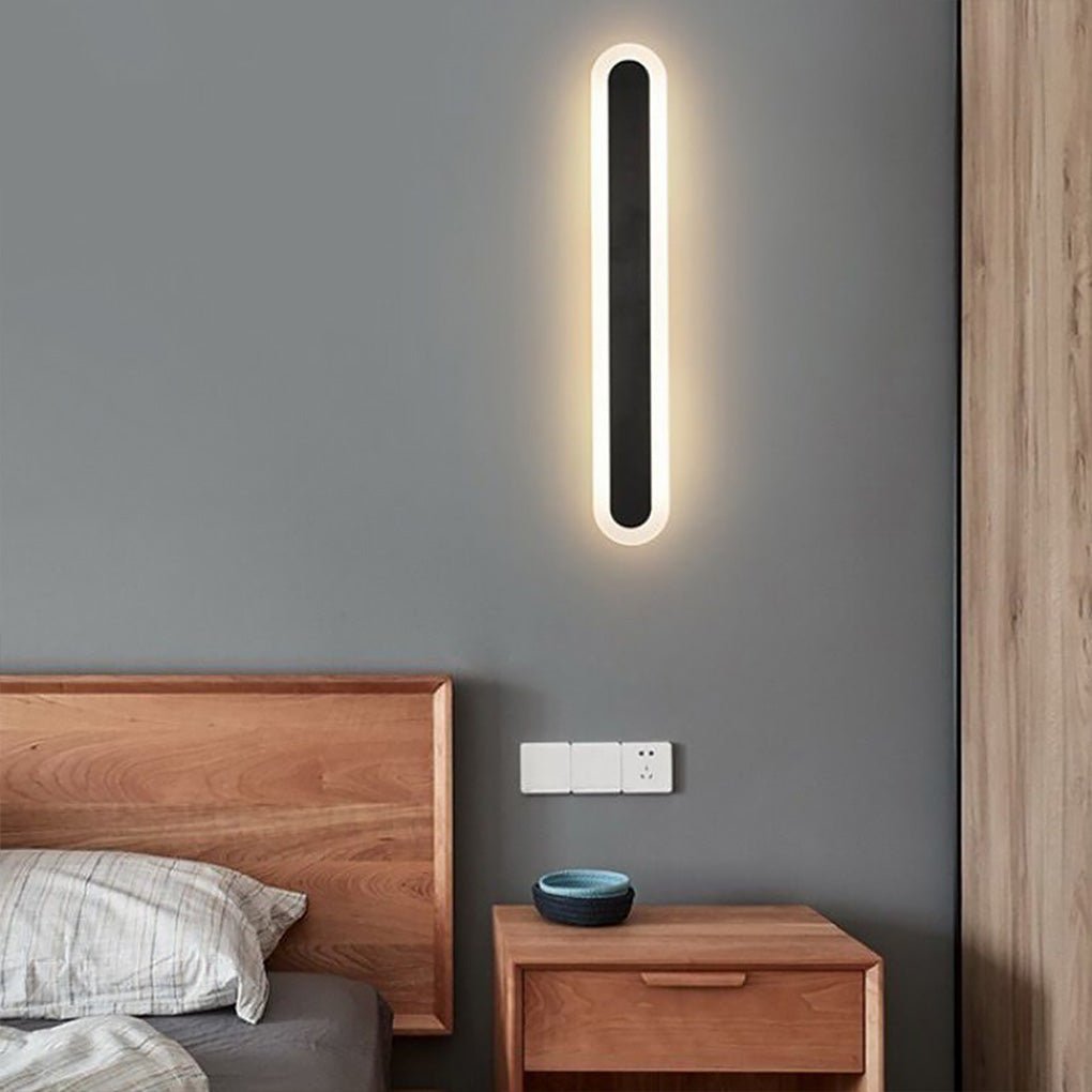 Linear LED Wall Sconce in Matte Black | Modern Minimalist Lighting