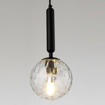 Nordic Minimalist Water Pattern Glass Led Pendant Light For Bedroom Bedside Bar
