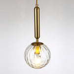 Nordic Minimalist Water Pattern Glass Led Pendant Light For Bedroom Bedside Bar