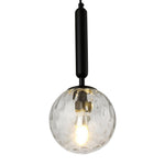 Nordic Minimalist Water Pattern Glass Led Pendant Light For Bedroom Bedside Bar