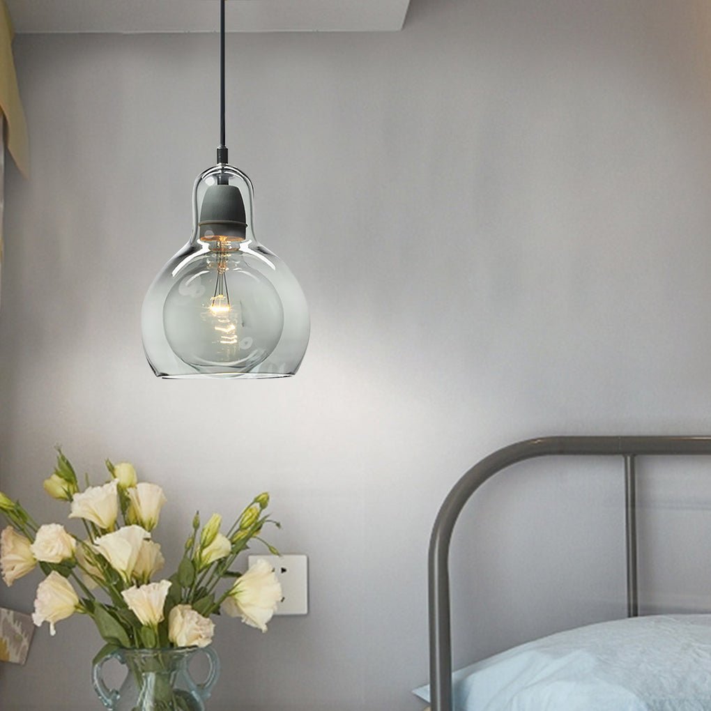 Nordic Post Modern Minimalist Glass Chandelier For Bedside Entryway Bar
