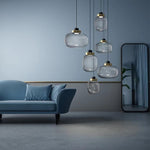 Nordic Postmodern Minimalist Warm Light Led Glass Pendent Lighting For Bedside Dinning Table