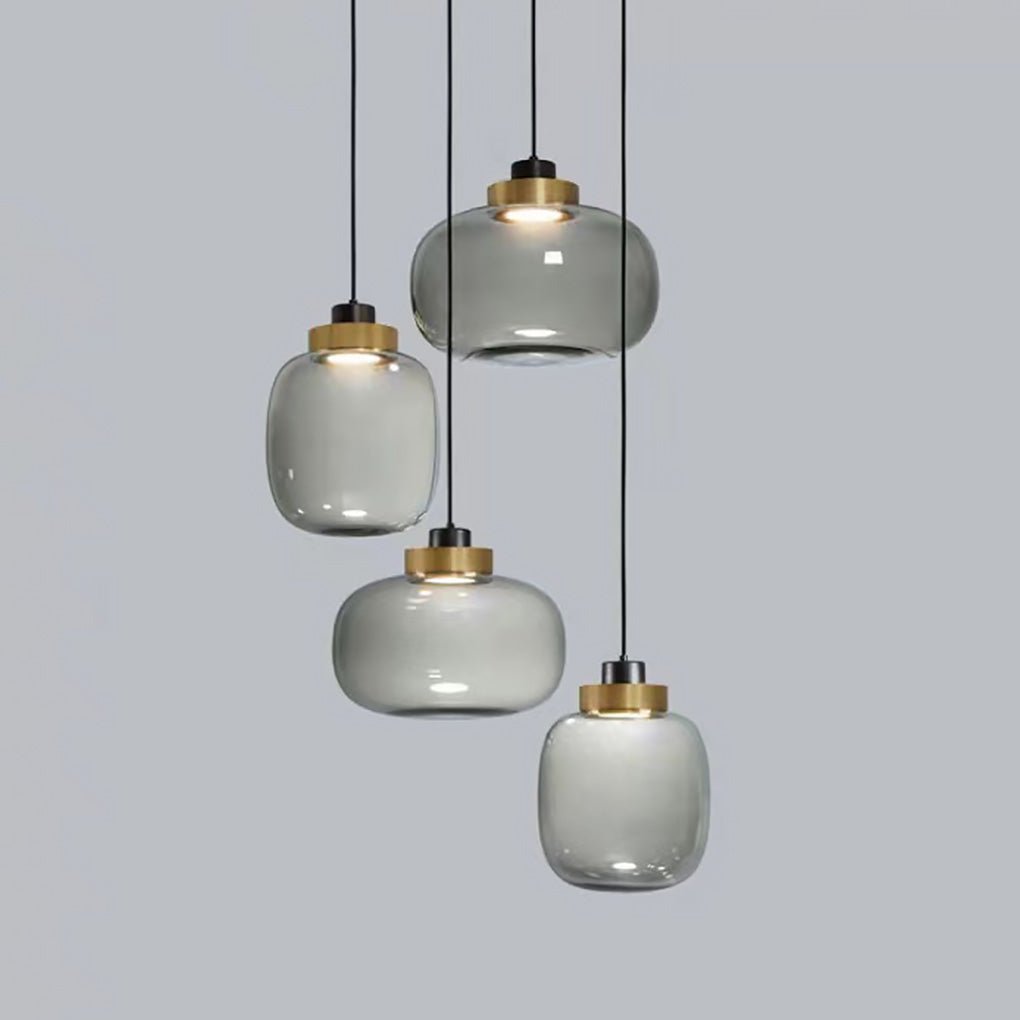 Nordic Postmodern Minimalist Warm Light Led Glass Pendent Lighting For Bedside Dinning Table