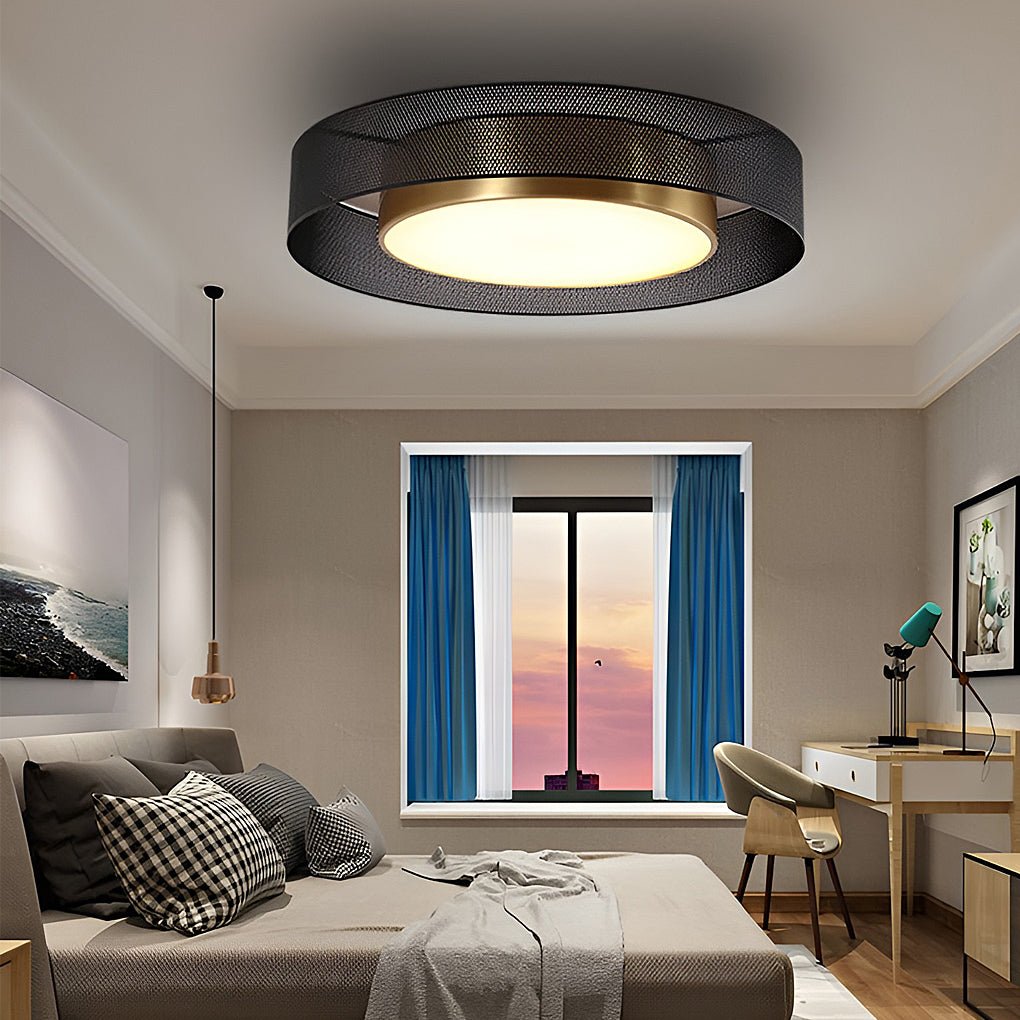 Nordic Round Dimmable Led Ceiling Lights Flush Mount Lighting With Remote Control