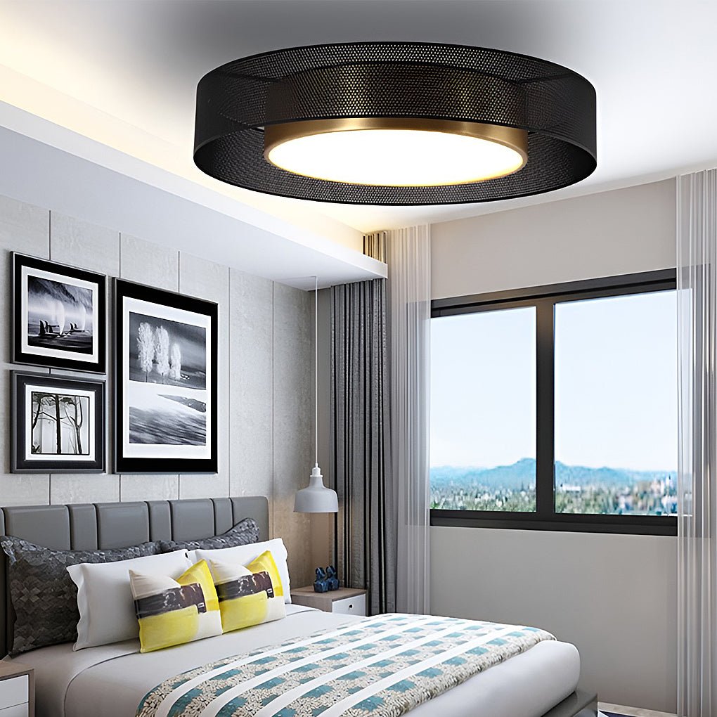 Nordic Round Dimmable Led Ceiling Lights Flush Mount Lighting With Remote Control