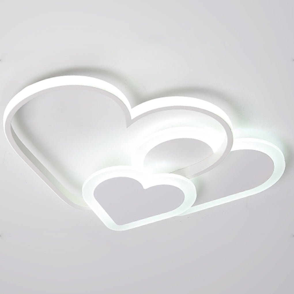Nordic Style Creative Heart Shape Ins Style Led Ceiling Lighting For Kids Room