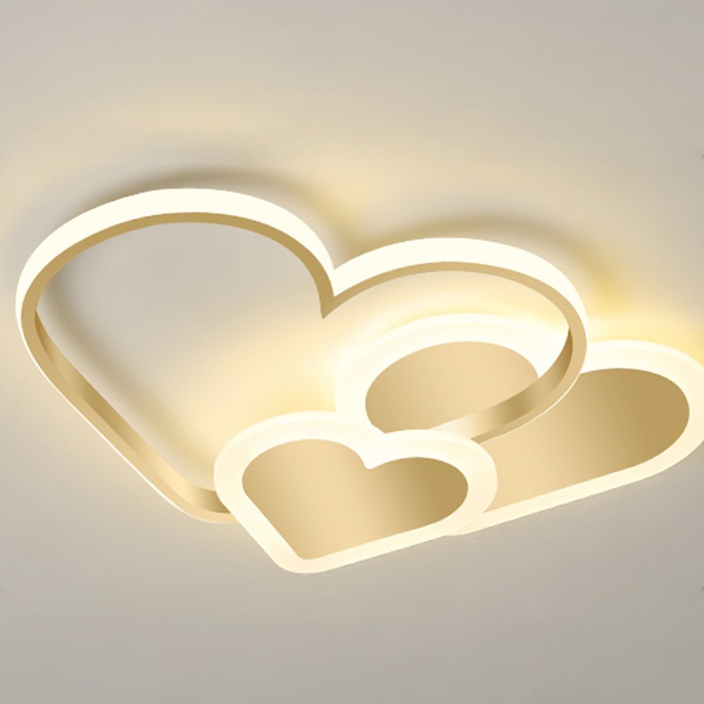 Nordic Style Creative Heart Shape Ins Style Led Ceiling Lighting For Kids Room