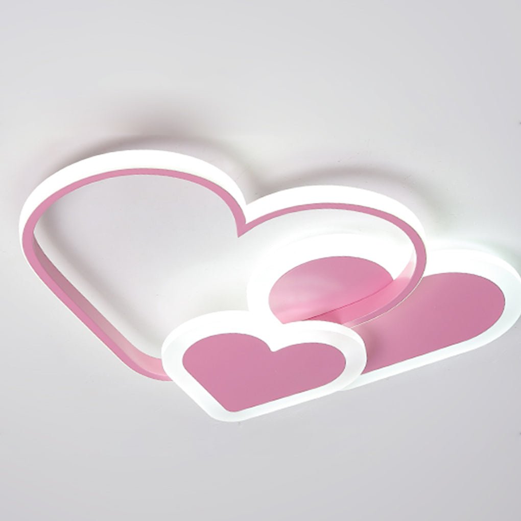 Nordic Style Creative Heart Shape Ins Style Led Ceiling Lighting For Kids Room