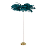 30 Inch Statement Ostrich Feather Decorative Accent Floor Lamp