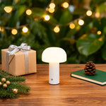 Mushroom Table Lamp with Iron Base and Rotomolded Shade