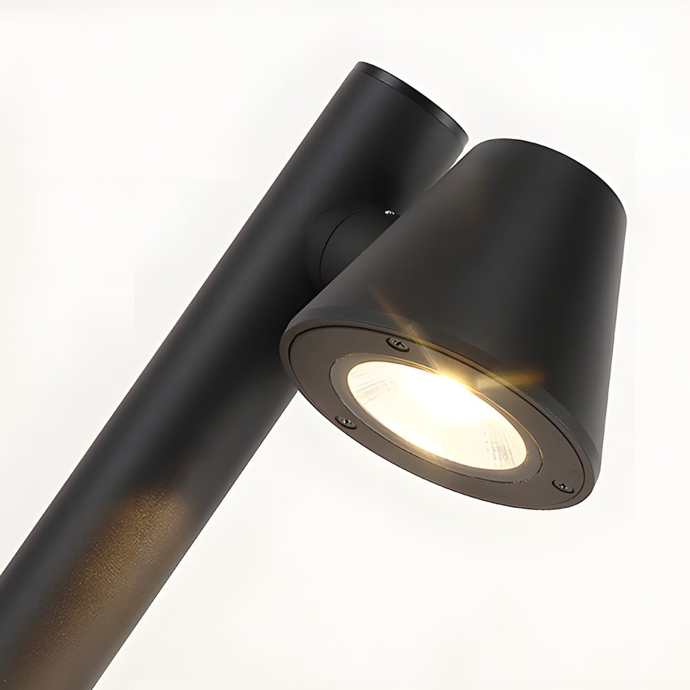 Nut LED Outdoor Path Light – Modern Landscape Bollard in Matte Black