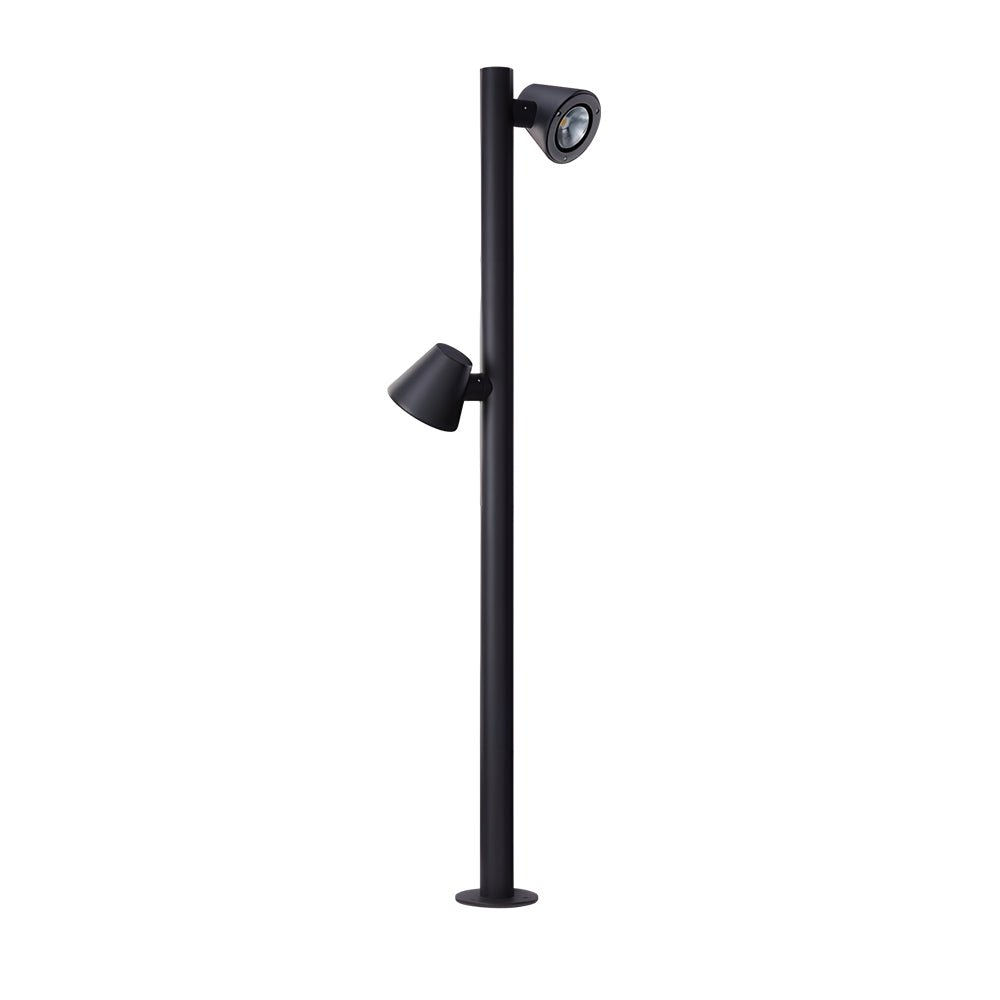 Nut LED Outdoor Path Light – Modern Landscape Bollard in Matte Black