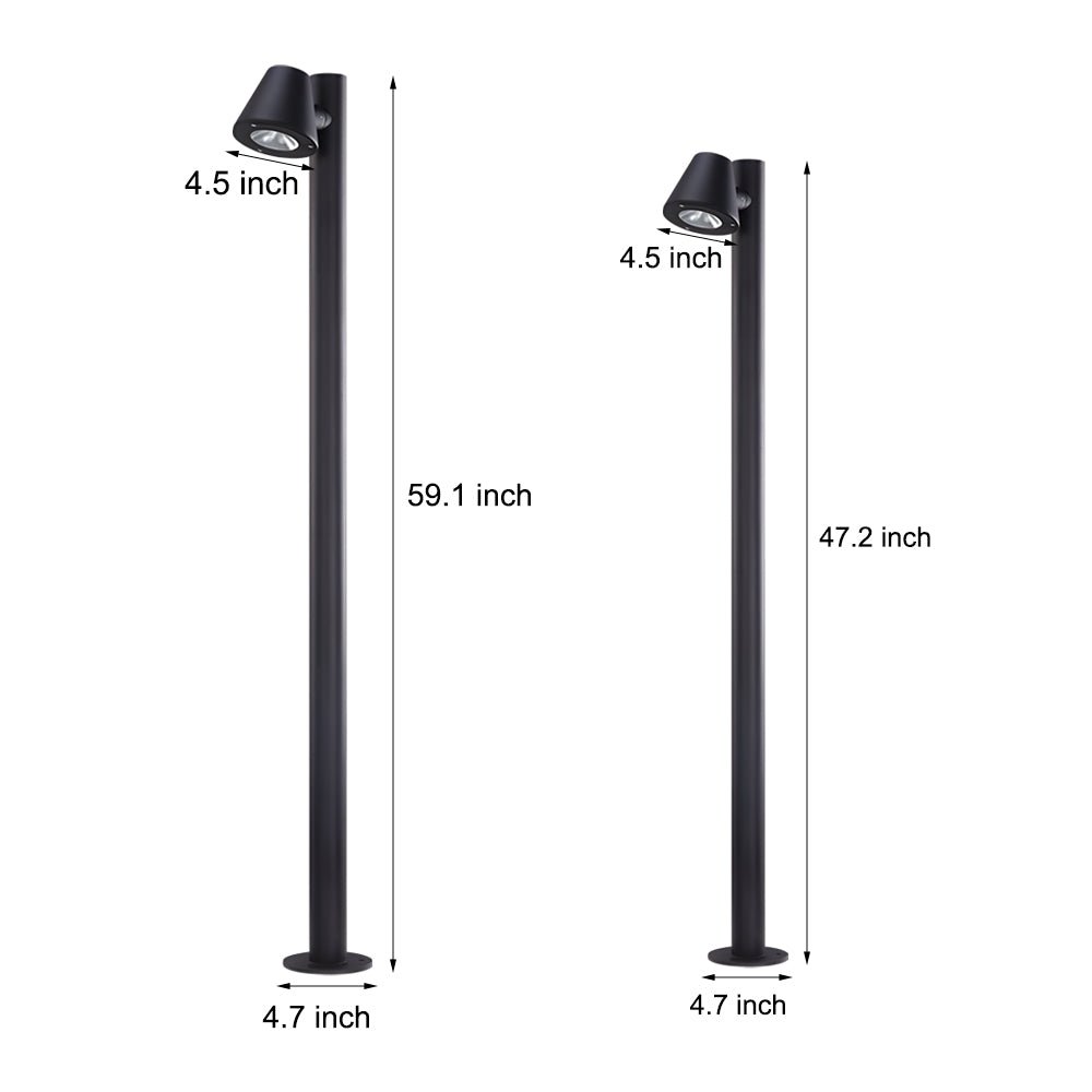 Nut LED Outdoor Path Light – Modern Landscape Bollard in Matte Black
