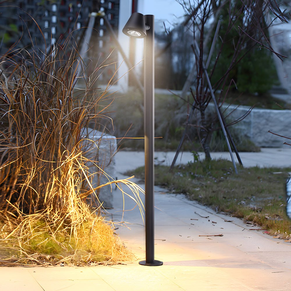 Nut LED Outdoor Path Light – Modern Landscape Bollard in Matte Black
