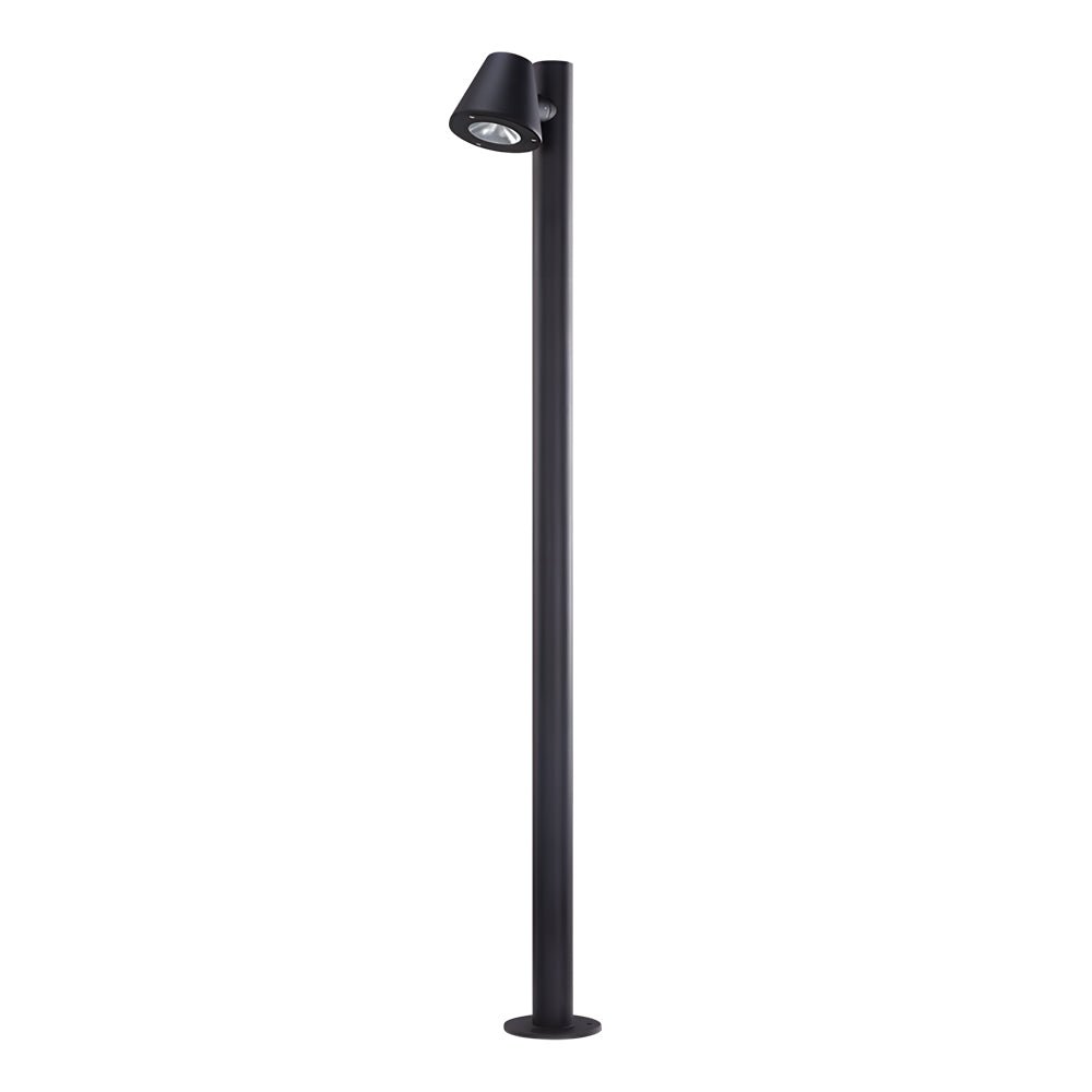 Nut LED Outdoor Path Light – Modern Landscape Bollard in Matte Black