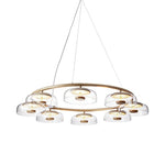 Solara LED Chandelier in Brass and Glass for Modern Interiors